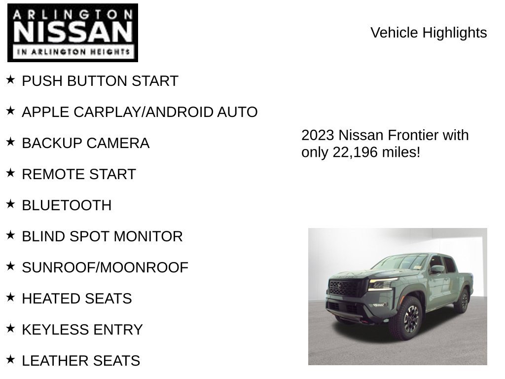 Used 2023 Nissan Frontier PRO-4X w/ Pro Convenience Package AWD/4WD image 8