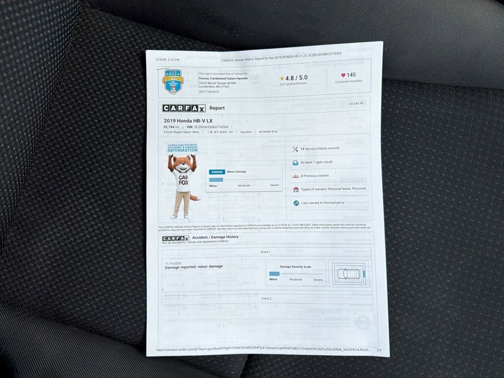 Used 2019 Honda HR-V LX image 38