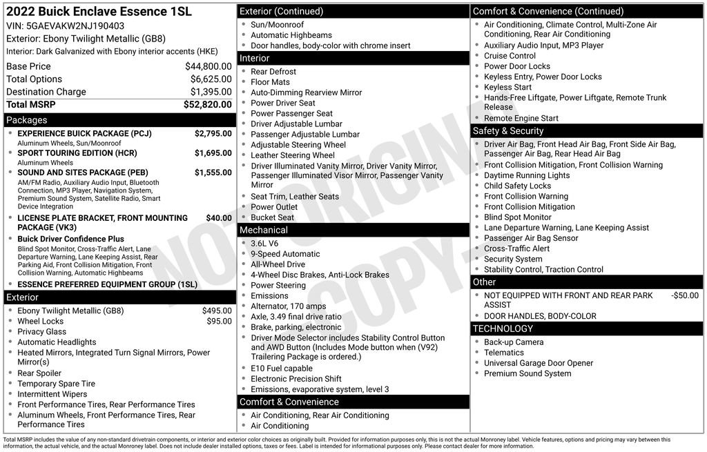 Certified 2022 Buick Enclave Essence w/ Experience Buick Package image 3