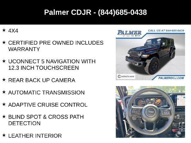 Certified 2025 Jeep Wrangler Unlimited Rubicon AWD/4WD image 6
