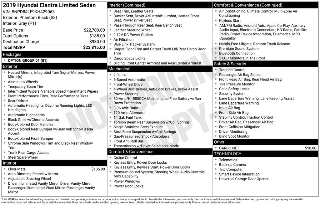 Used 2019 Hyundai Elantra Limited image 39