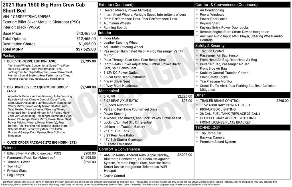 Used 2021 RAM 1500 Big Horn w/ Built-to-serve Edition image 6