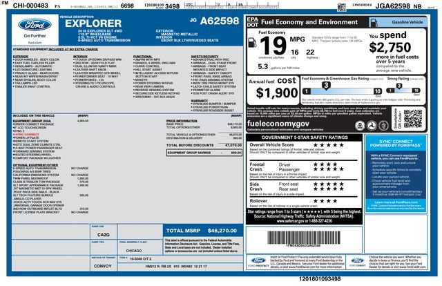 Certified 2018 Ford Explorer XLT w/ Equipment Group 202A image 10