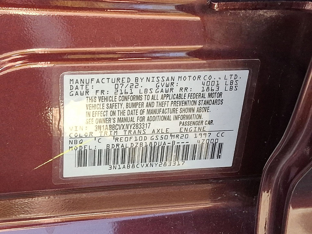Used 2022 Nissan Sentra SV w/ SV Premium Package FWD image 18