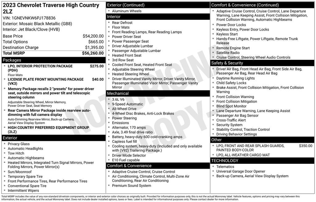 Certified 2023 Chevrolet Traverse High Country image 13