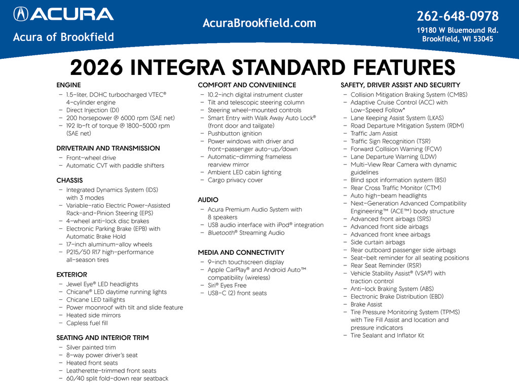 New 2026 Acura Integra A-Spec FWD image 4