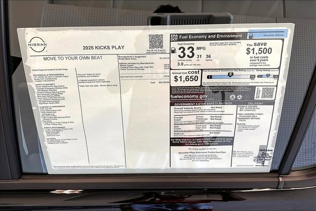 New 2025 Nissan Kicks Play S image 36