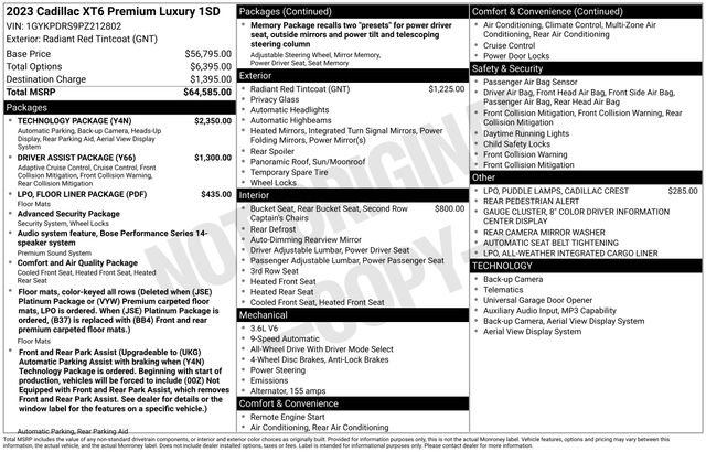 Used 2023 Cadillac XT6 Premium Luxury w/ Technology Package image 6