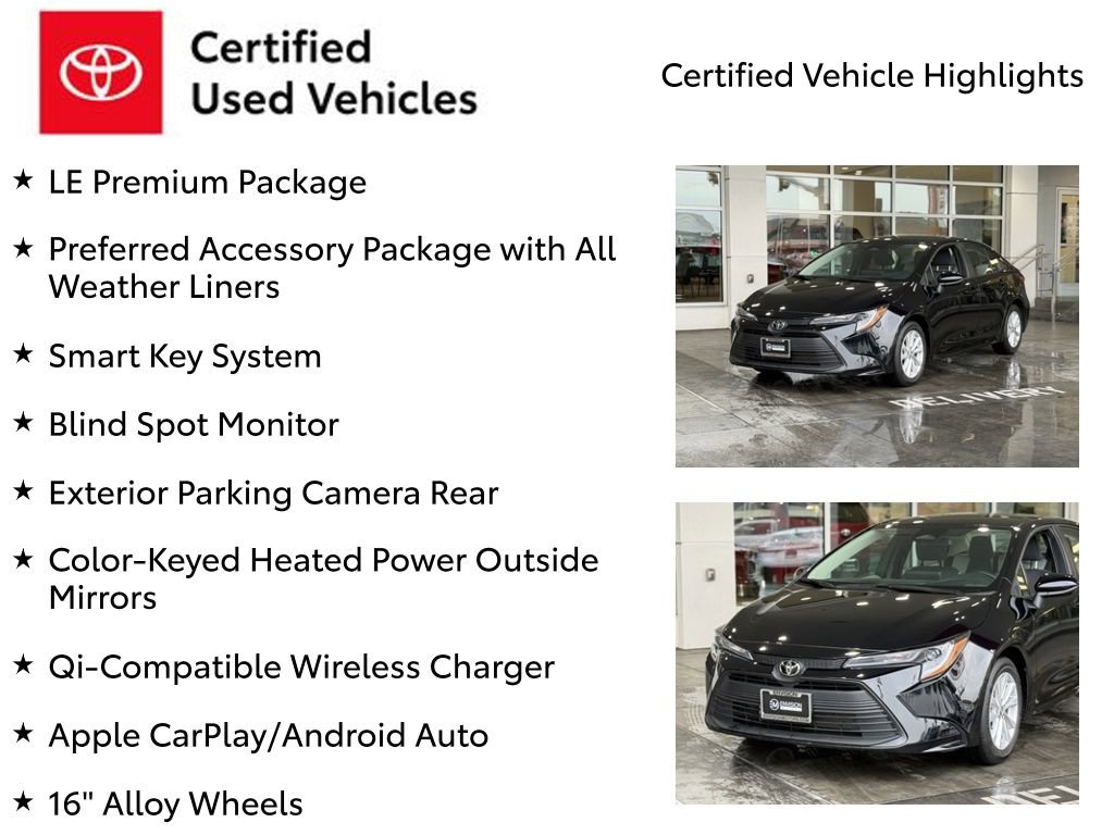 Certified 2025 Toyota Corolla LE w/ LE Premium Package image 7