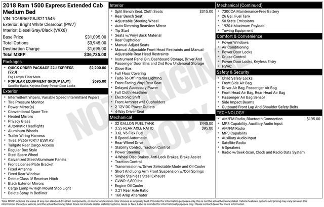 Used 2018 RAM 1500 Express RWD image 32