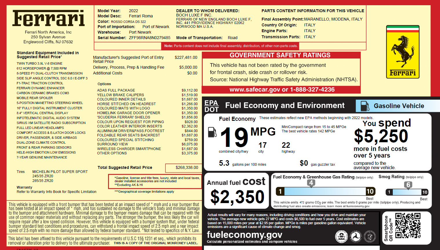 Used 2022 Ferrari Roma RWD image 69