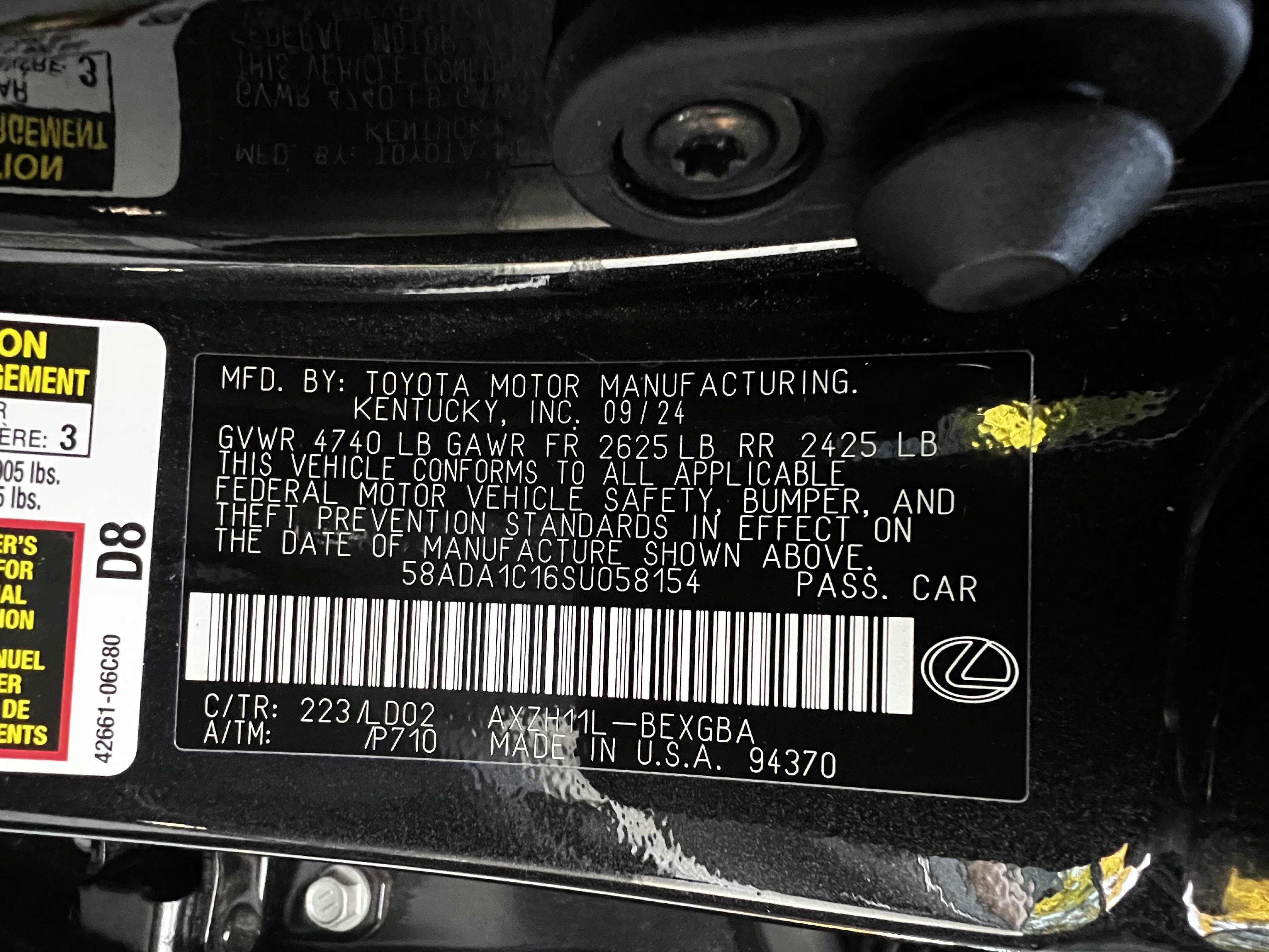 Certified 2025 Lexus ES 300h w/ Premium Package image 50