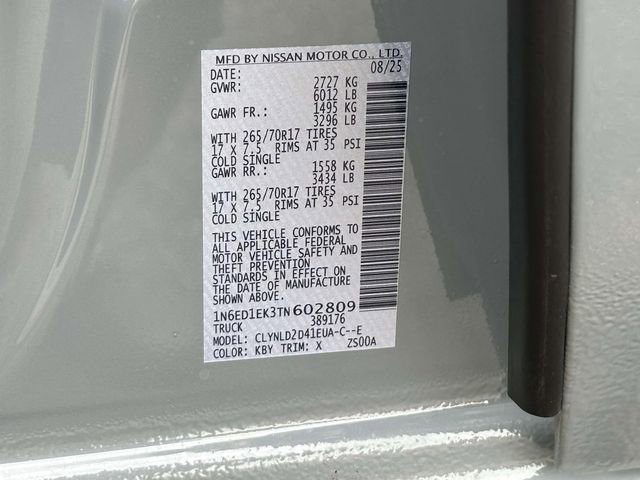 New 2026 Nissan Frontier PRO-4X w/ Pro-4x Convenience Package image 24