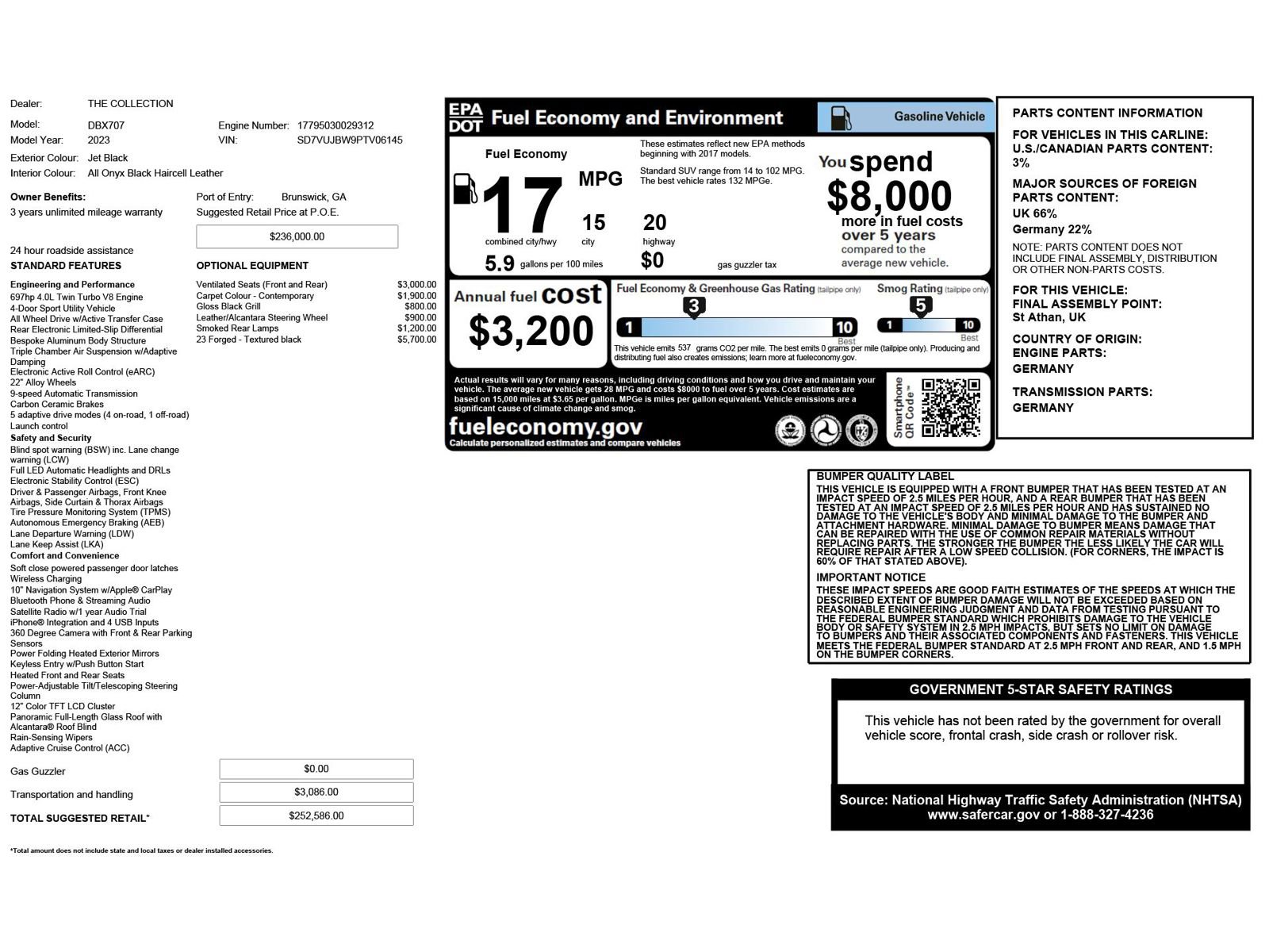Used 2023 Aston Martin DBX 707 image 6