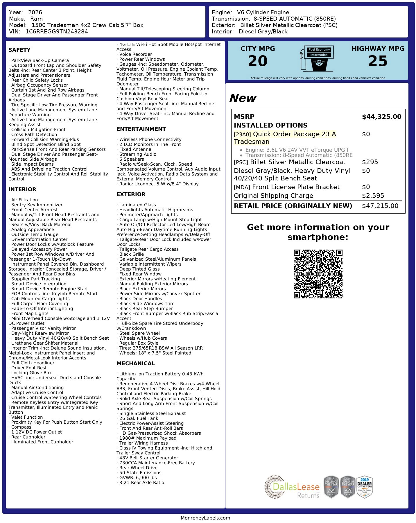 Used 2026 RAM 1500 Tradesman image 3