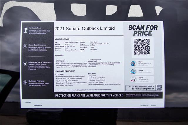 Used 2021 Subaru Outback Limited w/ Popular Package #2 image 29