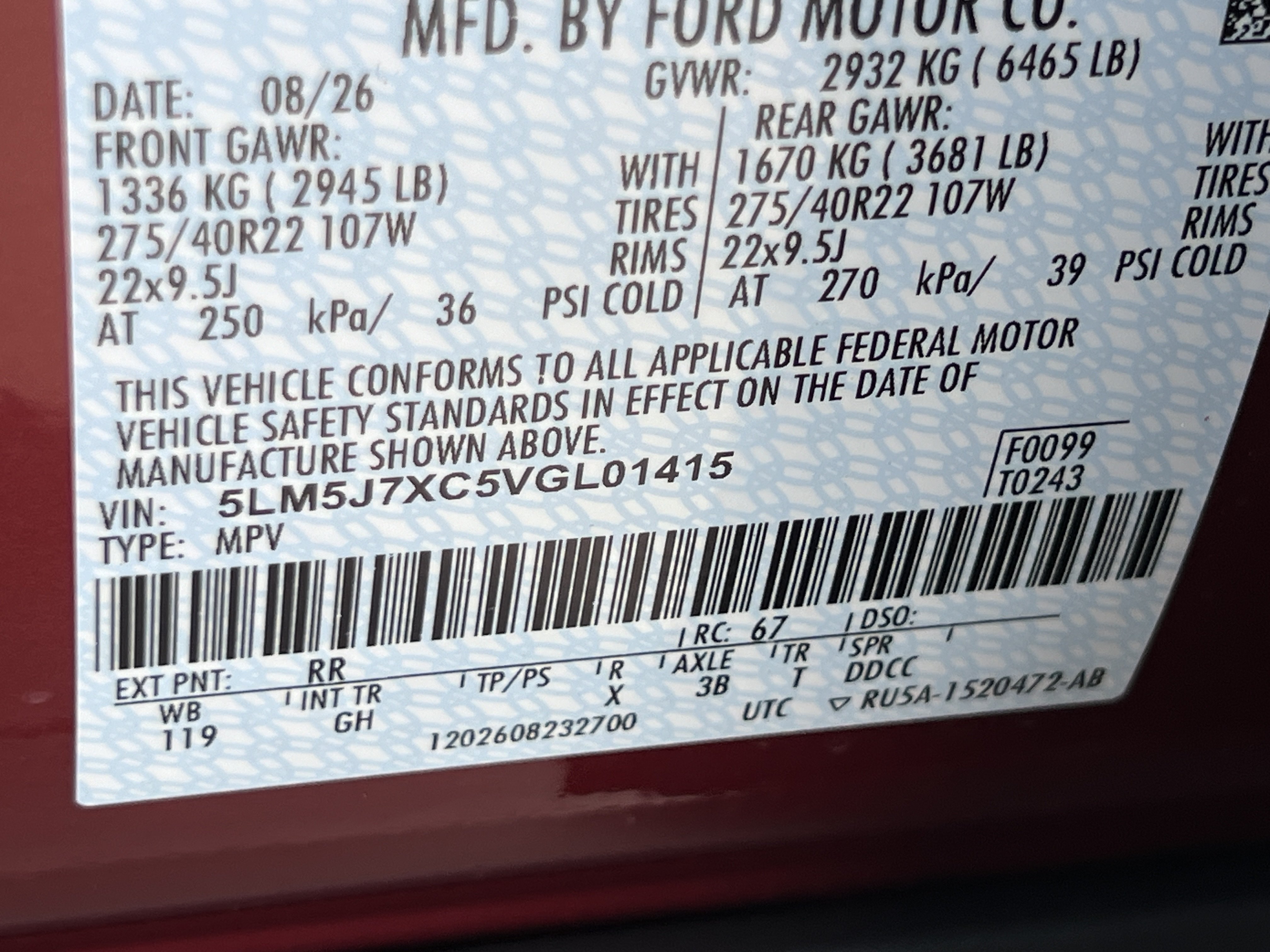 New 2027 Lincoln Aviator Reserve AWD/4WD image 26