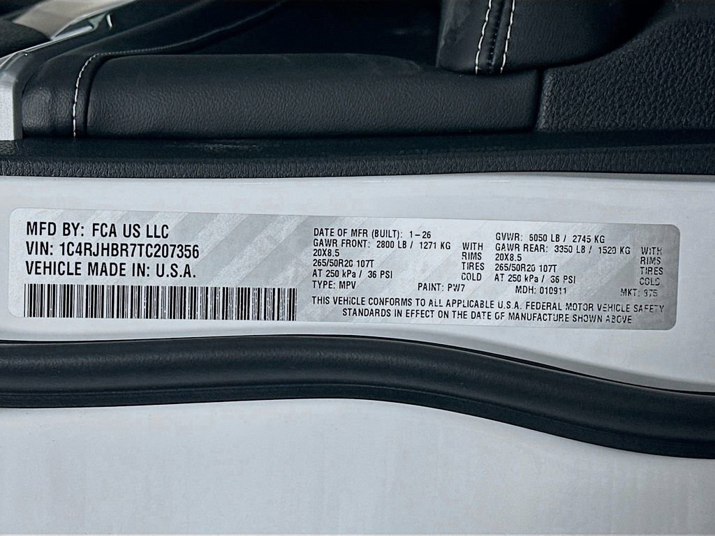 New 2026 Jeep Grand Cherokee Limited Reserve image 19