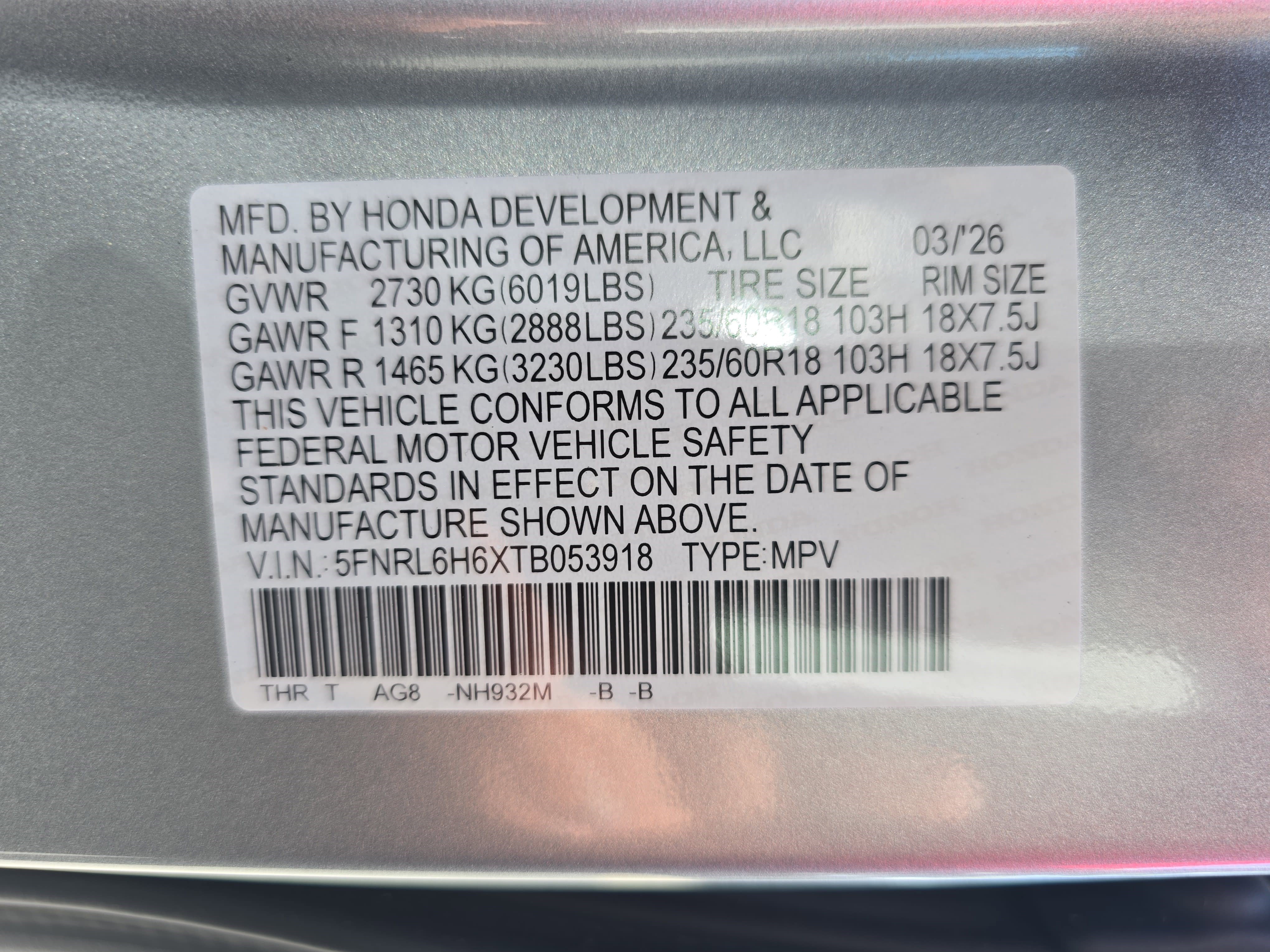 New 2026 Honda Odyssey EX-L image 39