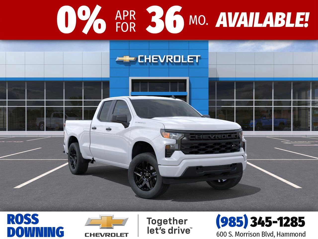 New 2026 Chevrolet Silverado 1500 Custom w/ LPO, Dark Essentials Package