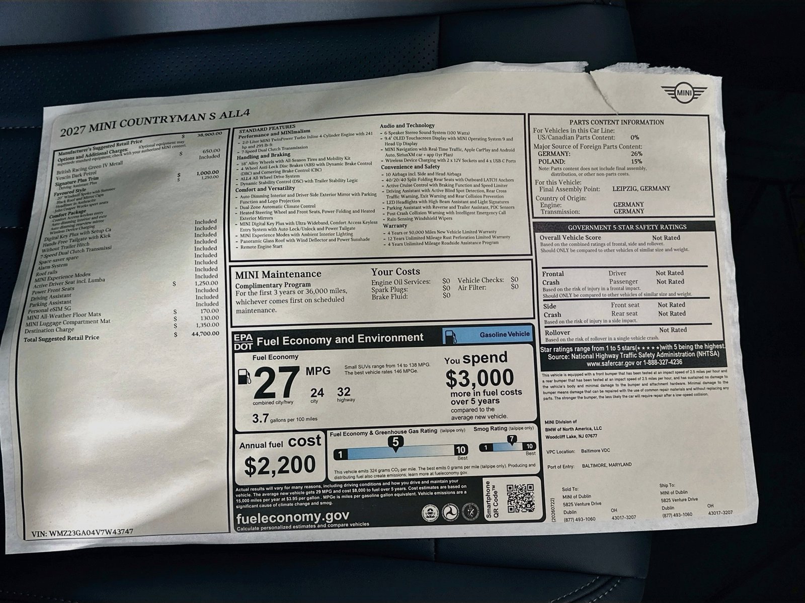 New 2027 MINI Cooper Countryman S AWD/4WD image 49