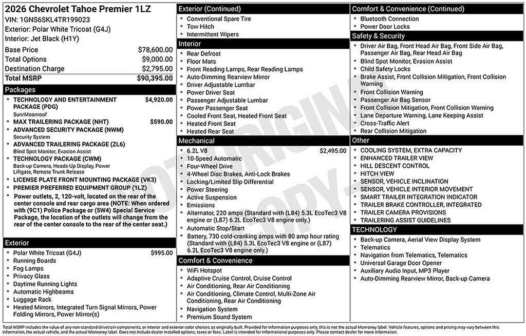 New 2026 Chevrolet Tahoe Premier image 8