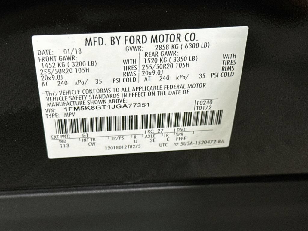 Used 2018 Ford Explorer Sport w/ Equipment Group 401A AWD/4WD image 33