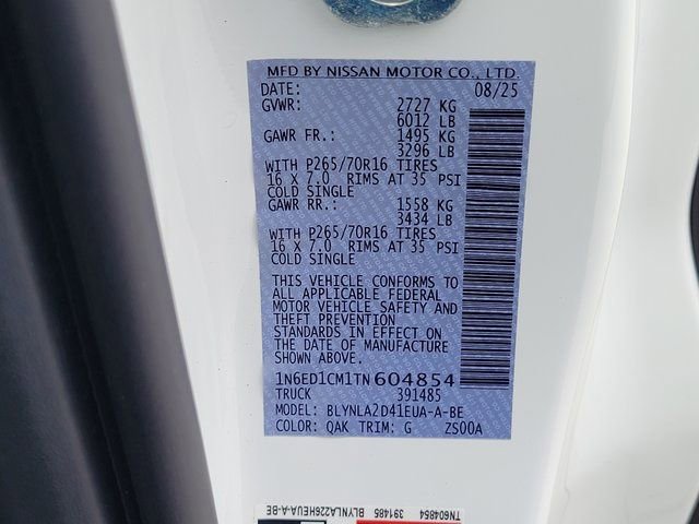 New 2026 Nissan Frontier S w/ S Utility Package image 13