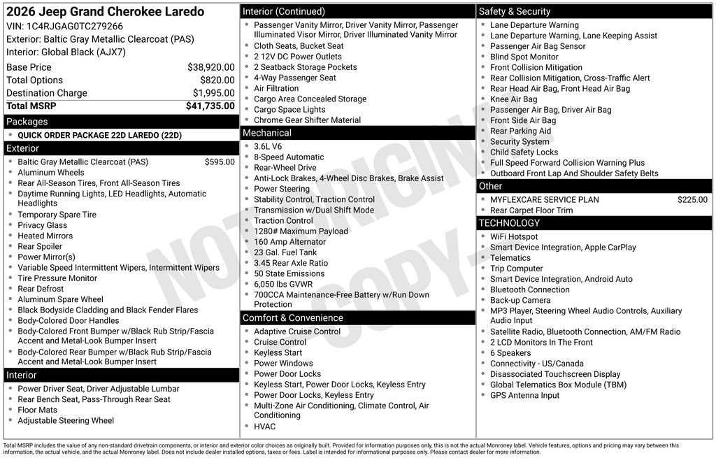 New 2026 Jeep Grand Cherokee Laredo RWD image 36