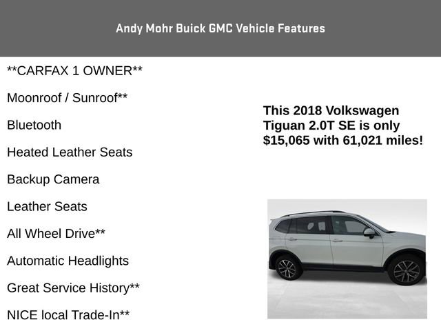 Used 2018 Volkswagen Tiguan SE w/ Panoramic Sunroof Package image 4
