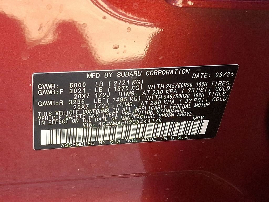 New 2025 Subaru Ascent Onyx Edition image 18