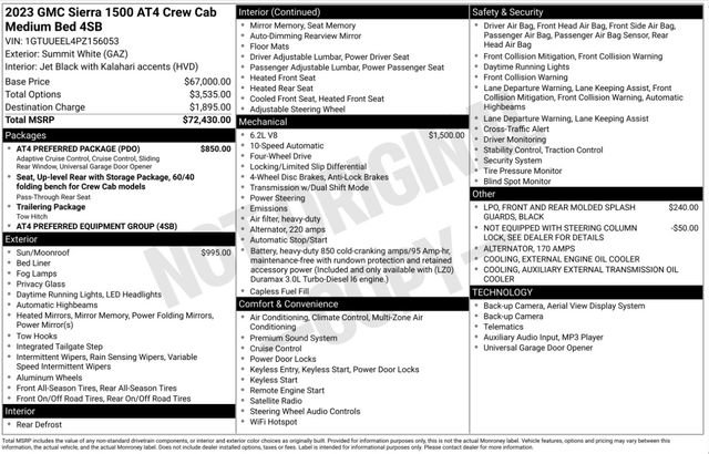 Used 2023 GMC Sierra 1500 AT4 w/ AT4 Preferred Package image 3