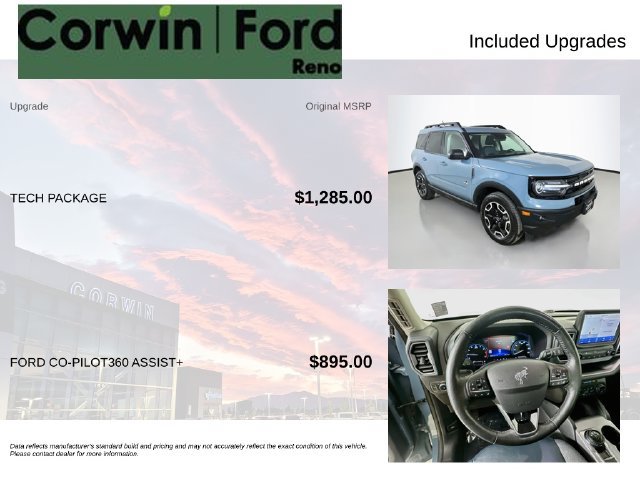 Certified 2023 Ford Bronco Sport Outer Banks w/ Tech Package AWD/4WD image 3