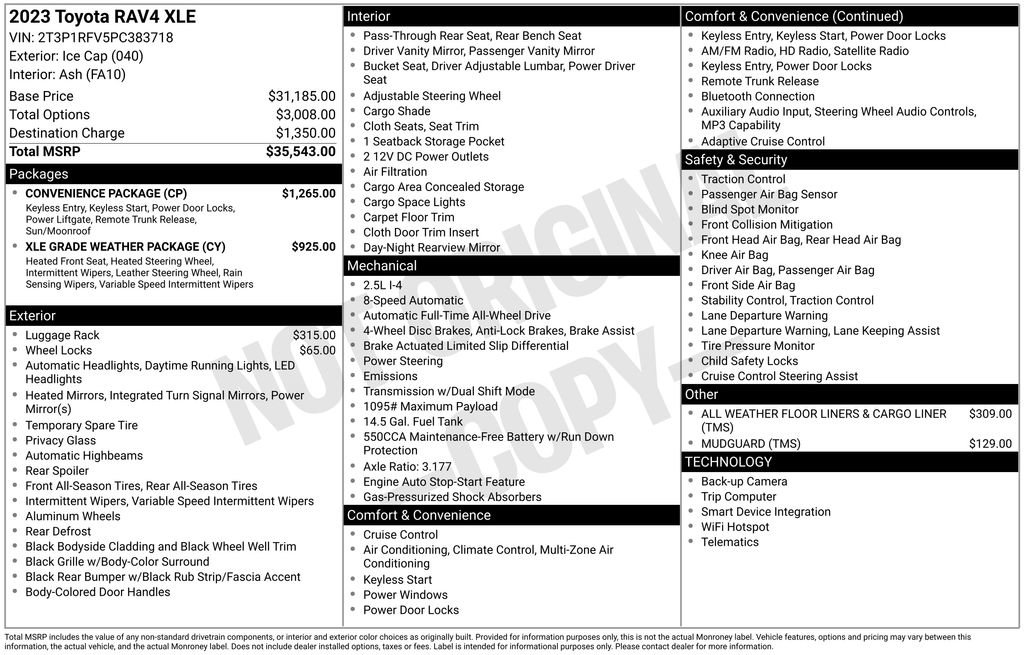 Certified 2023 Toyota RAV4 XLE w/ Convenience Package AWD/4WD image 27