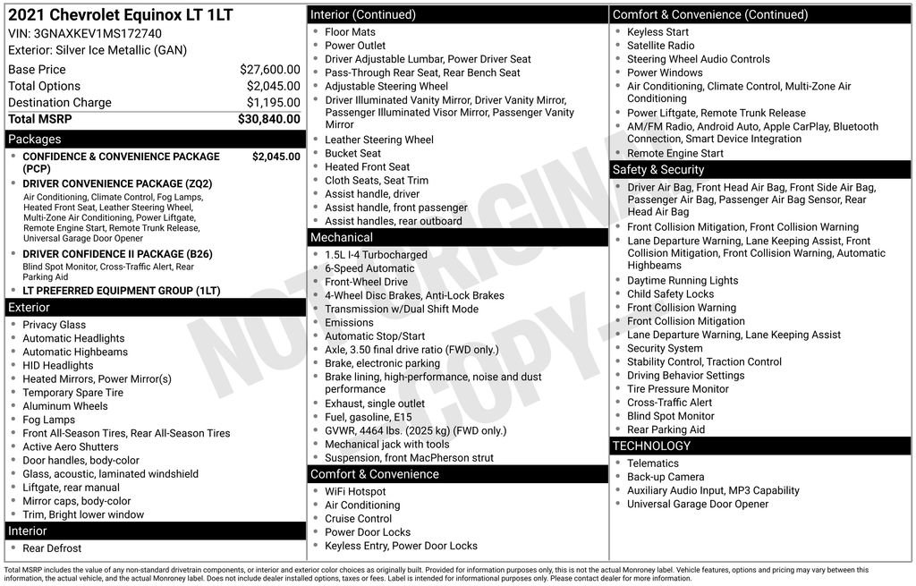 Used 2021 Chevrolet Equinox LT FWD image 4