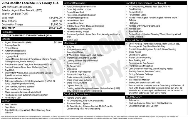 Used 2024 Cadillac Escalade ESV Luxury image 5