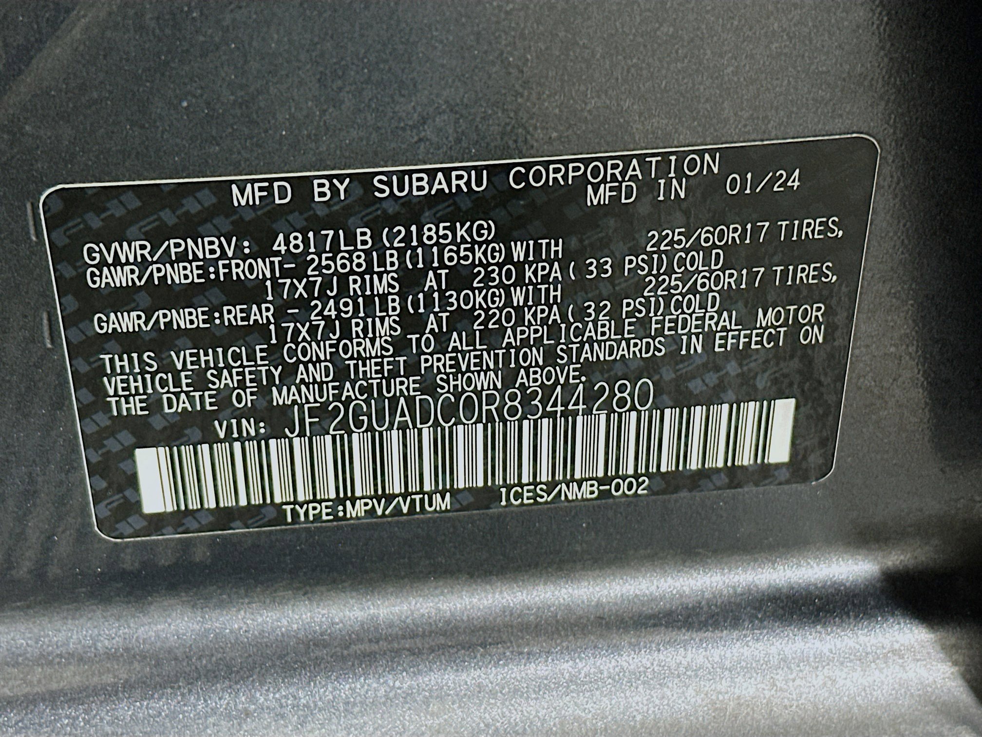 Used 2024 Subaru Crosstrek 2.0i Premium w/ Crosstrek Mirror Package image 12