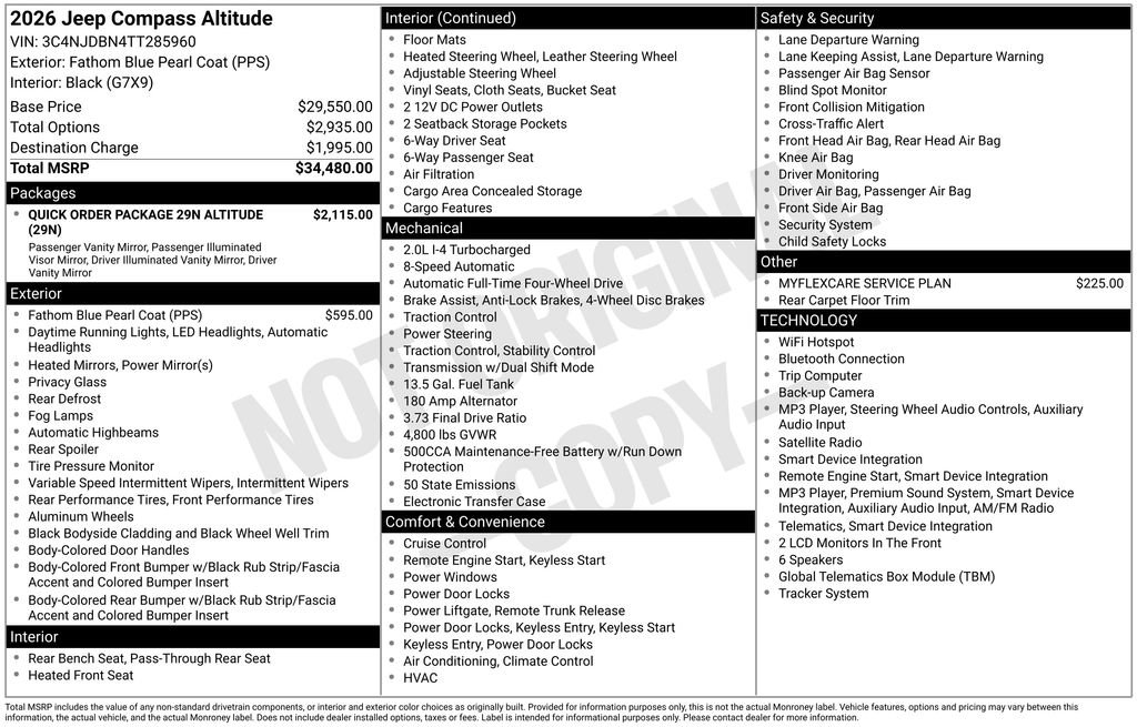 New 2026 Jeep Compass Latitude AWD/4WD image 30