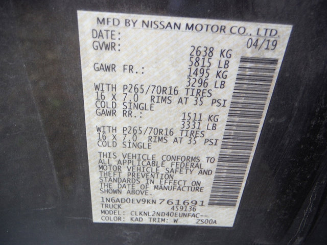 Used 2019 Nissan Frontier SV w/ Value Truck Package AWD/4WD image 37