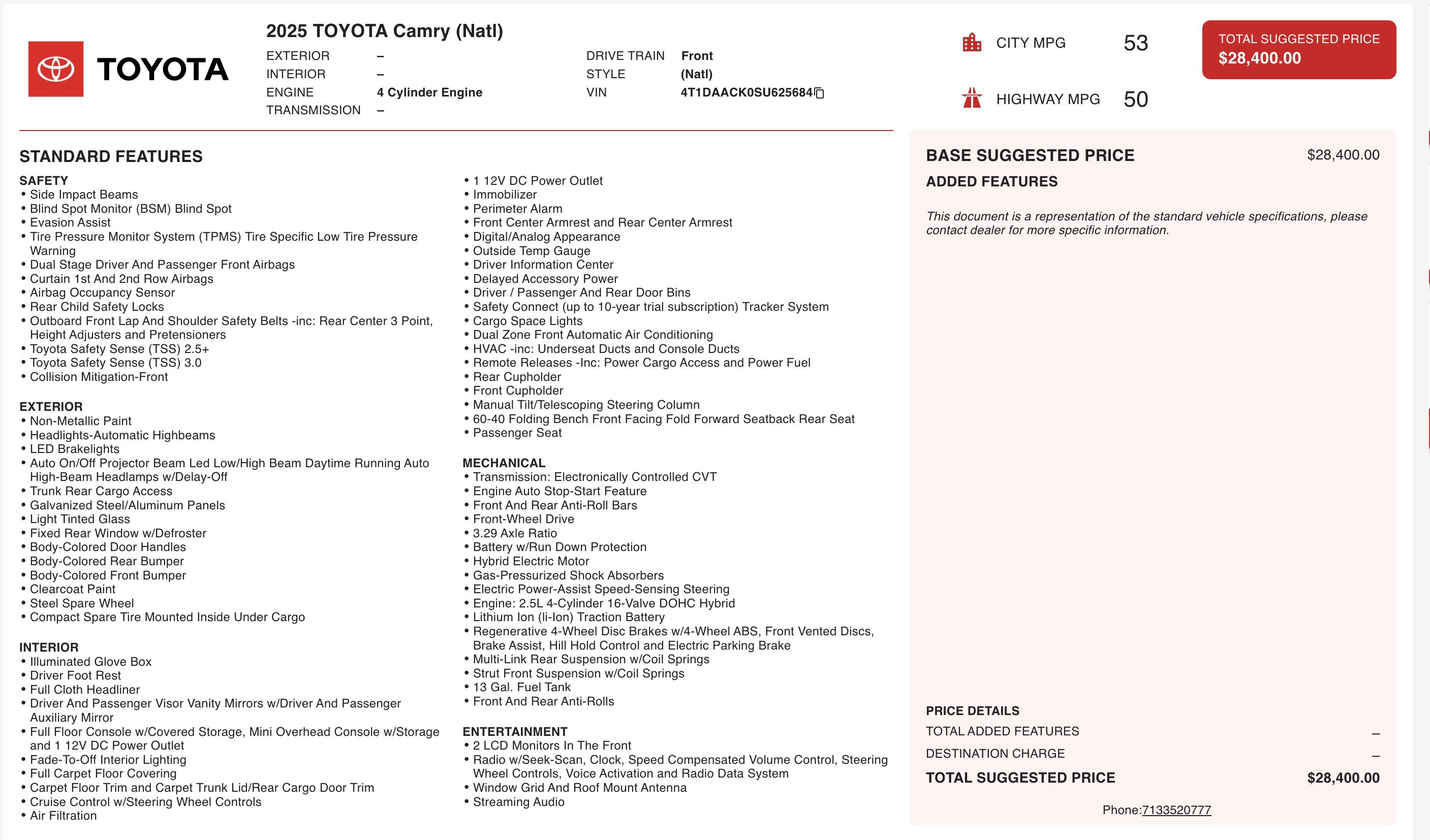 Used 2025 Toyota Camry LE image 5