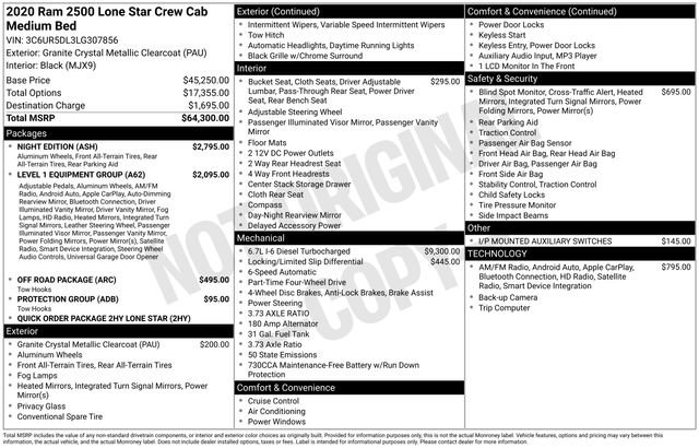 Used 2020 RAM 2500 Lone Star w/ Night Edition image 35