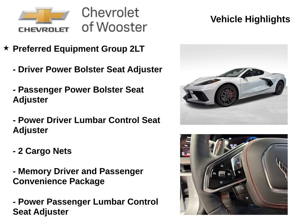 New 2026 Chevrolet Corvette Stingray Preferred Cpe w/ Z51 Performance Package RWD image 2