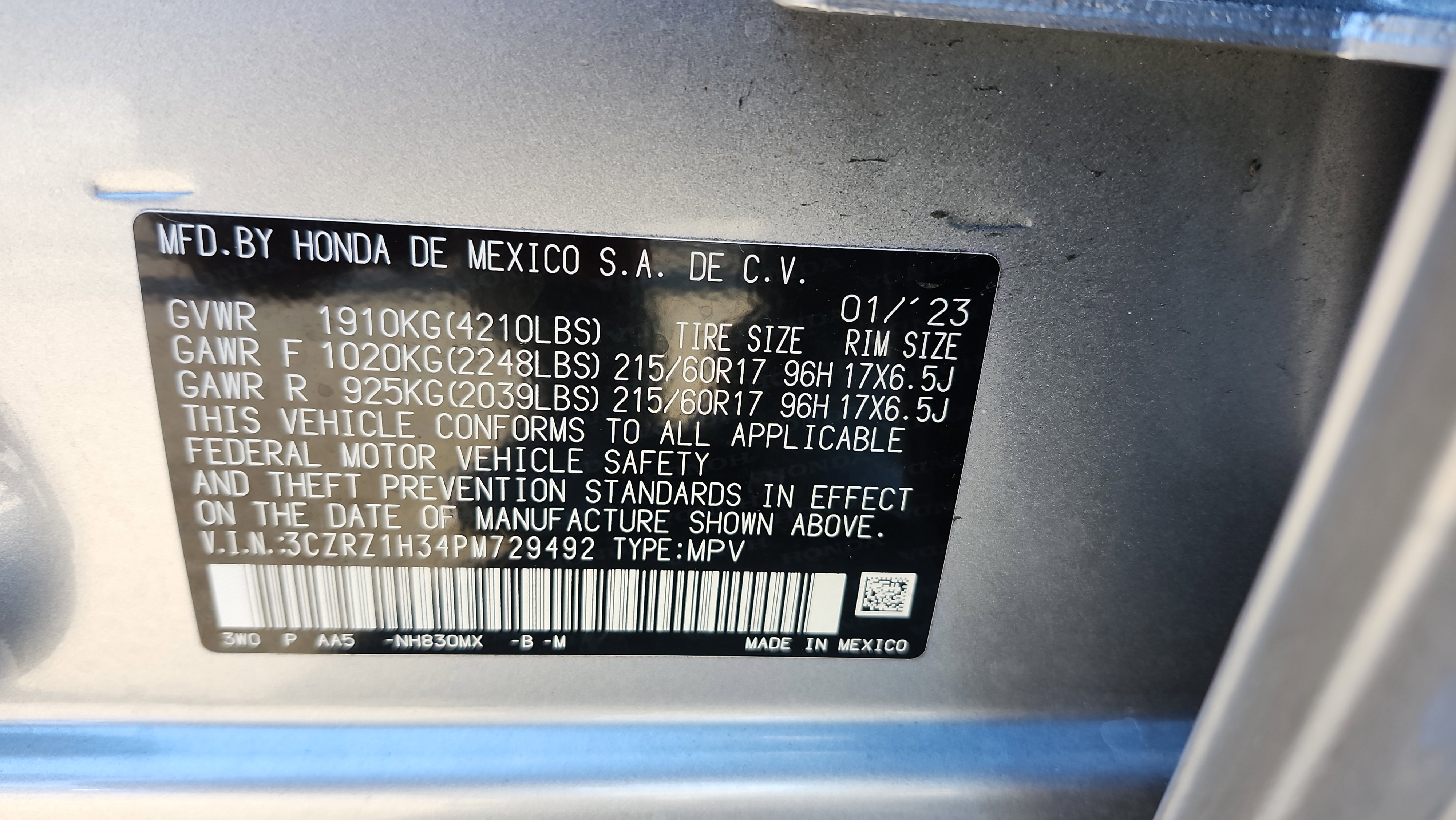 Certified 2023 Honda HR-V LX image 33
