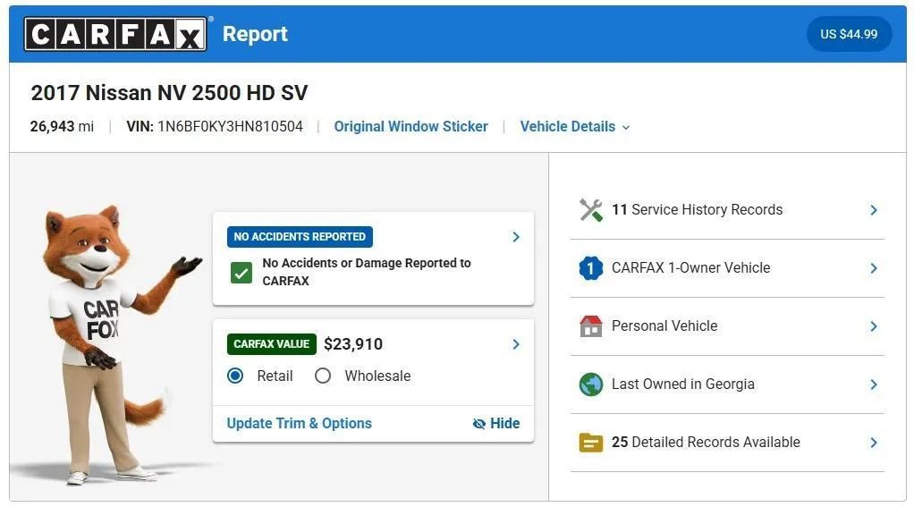 Used 2017 Nissan NV 2500 SV w/ Back Door Glass Package RWD image 15