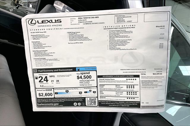 New 2026 Lexus RX 350 F Sport image 14