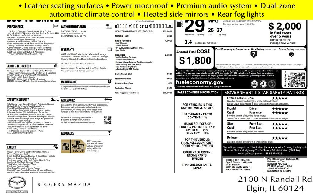 Used 2015 Volvo S60 T5 Premier image 23