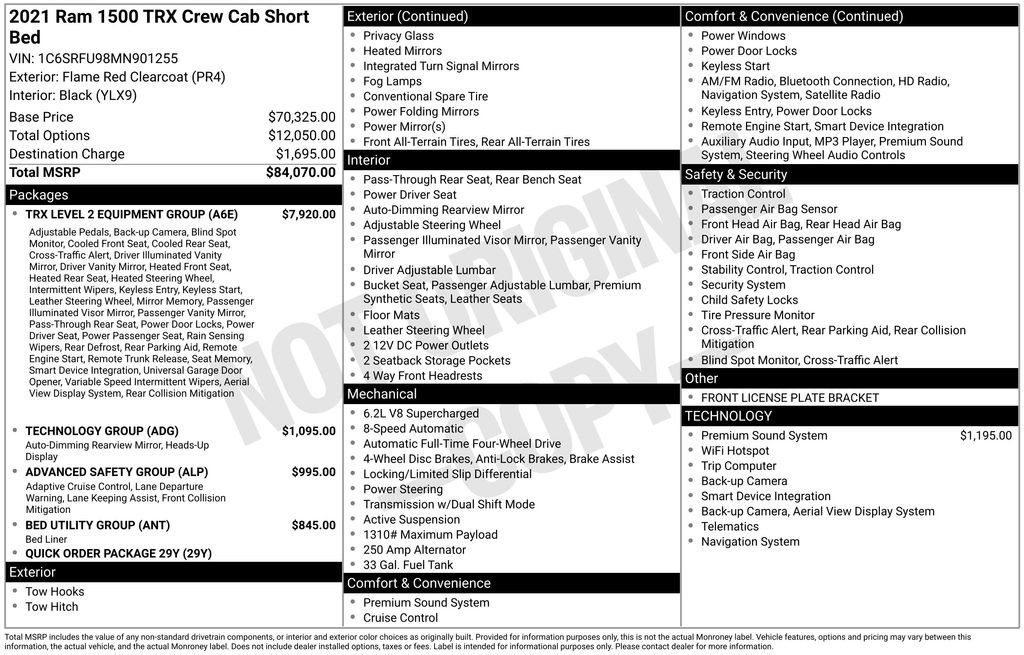 Used 2021 RAM 1500 TRX w/ TRX Level 2 Equipment Group image 28