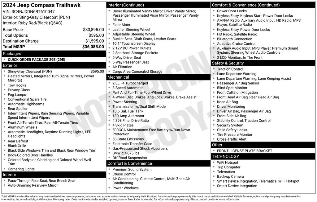 Used 2024 Jeep Compass Trailhawk image 31