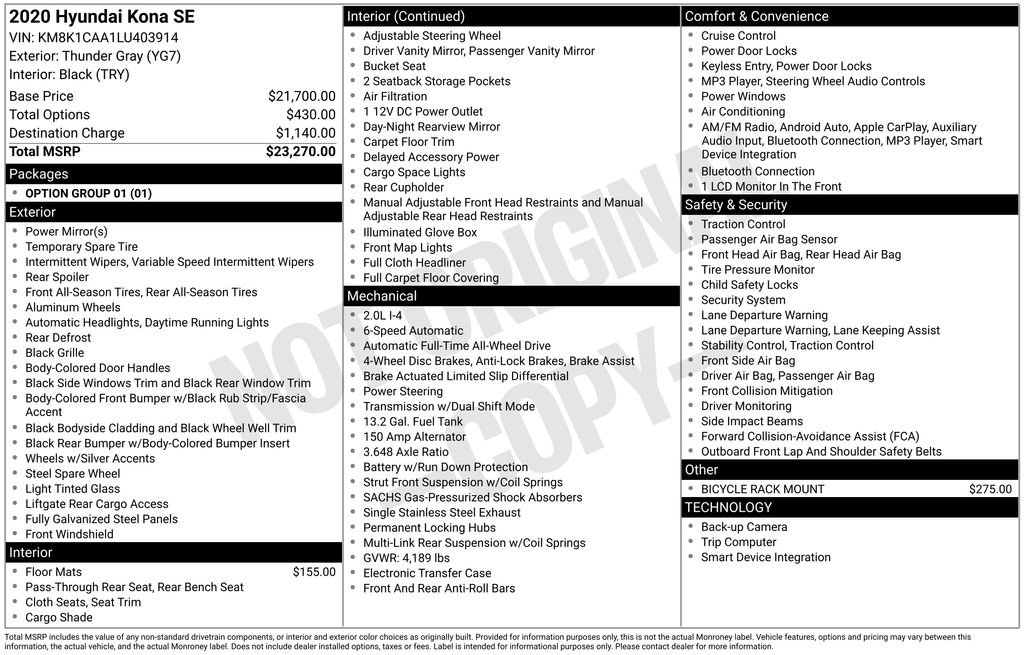 Used 2020 Hyundai Kona SE image 36