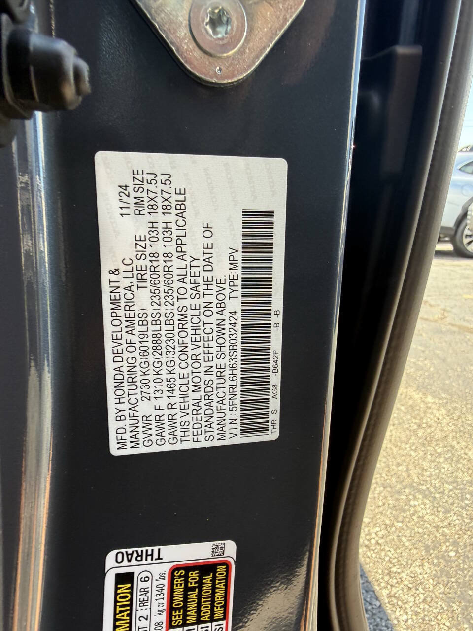 Used 2025 Honda Odyssey EX-L image 9